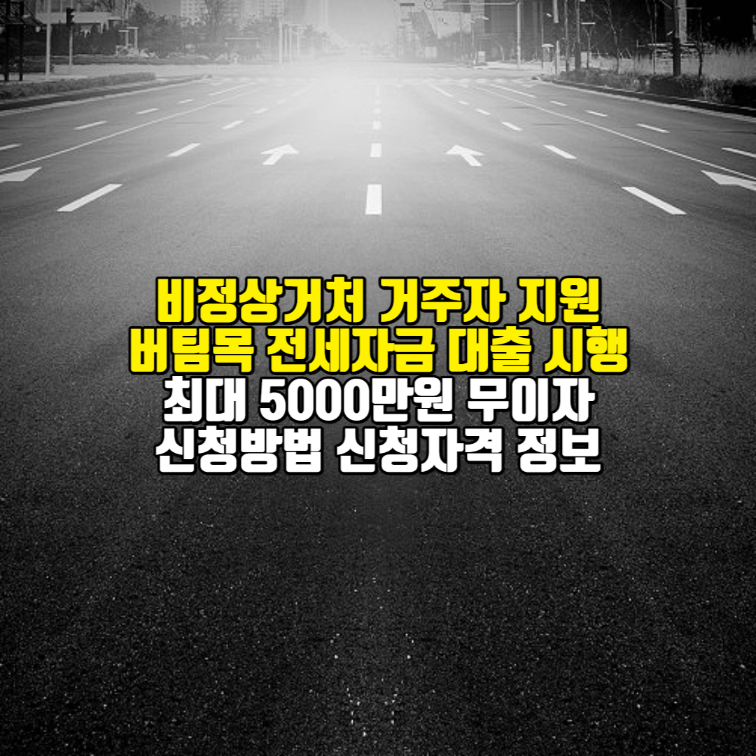 비정상거처 거주자 버팀목전세자금대출에대한포스팅의섬네일